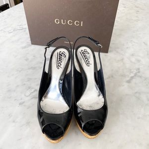 Gucci Peep Toe Wedge